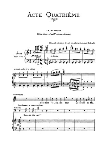 Giacomo Puccini - La Bohème, Acte IV